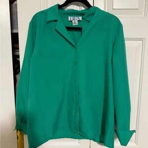 Classic Women's Teal Button-Down Shirt